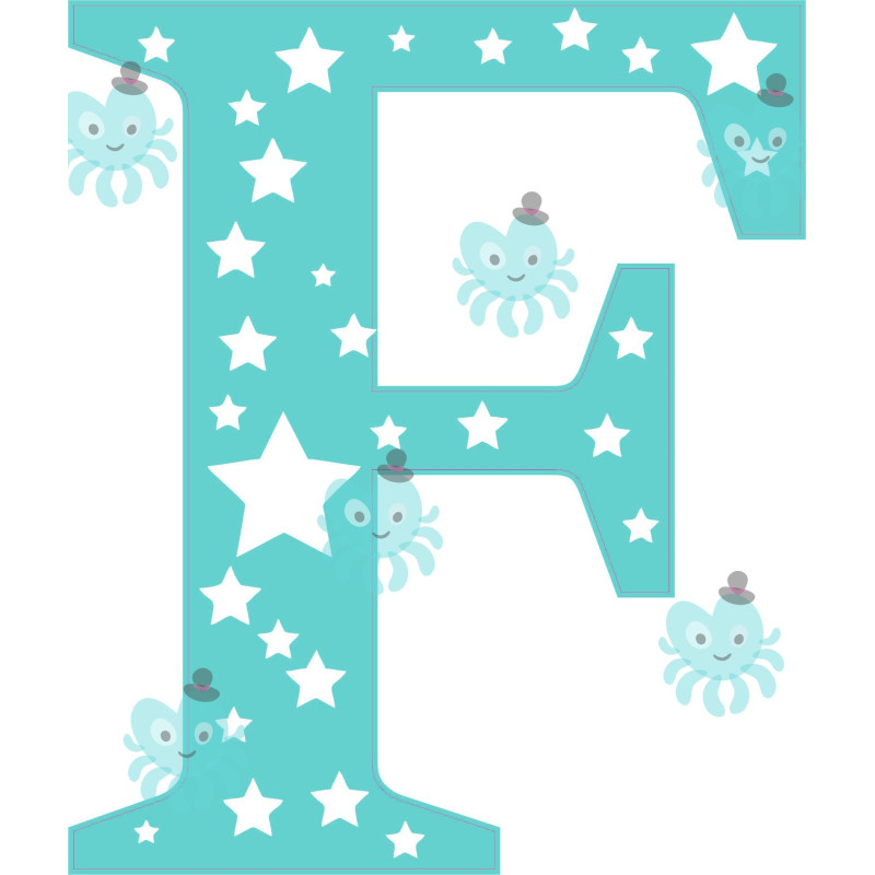 F betű falmatrica | 16 cm magas