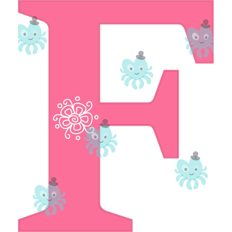 F betű falmatrica | 16 cm magas