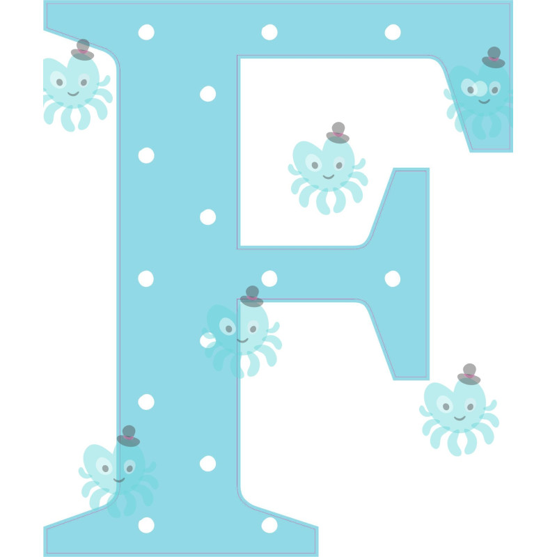 F betű falmatrica | 16 cm magas