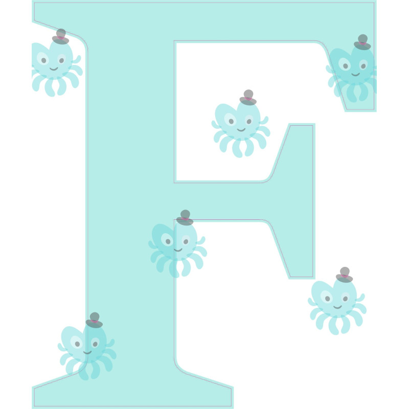 F betű falmatrica | 16 cm magas