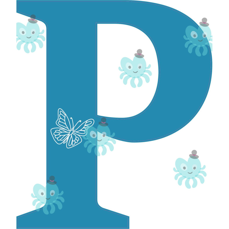 P betű falmatrica | 16 cm magas