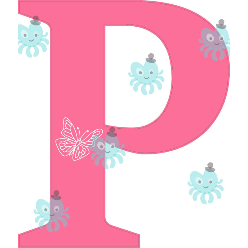 P betű falmatrica | 16 cm magas