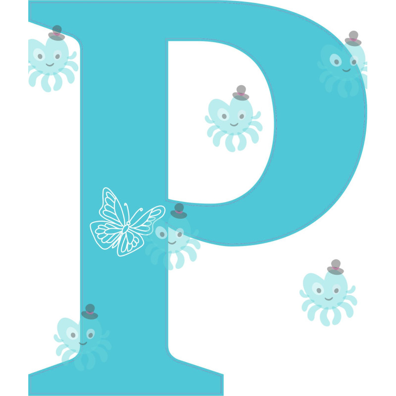 P betű falmatrica | 16 cm magas