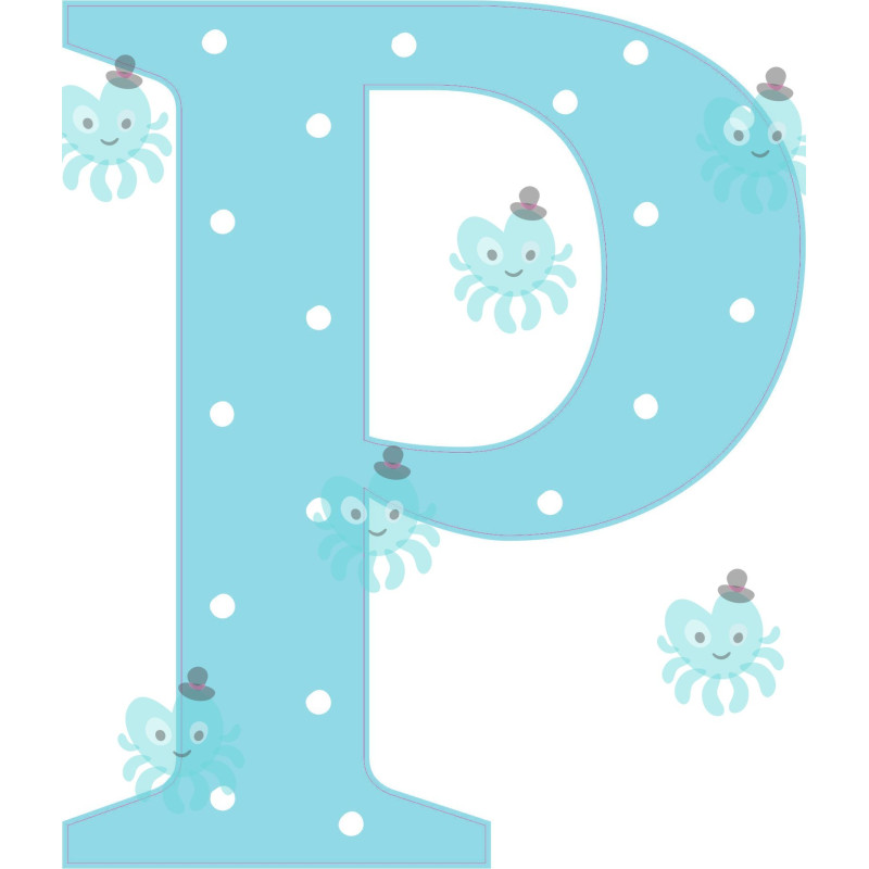 P betű falmatrica | 16 cm magas