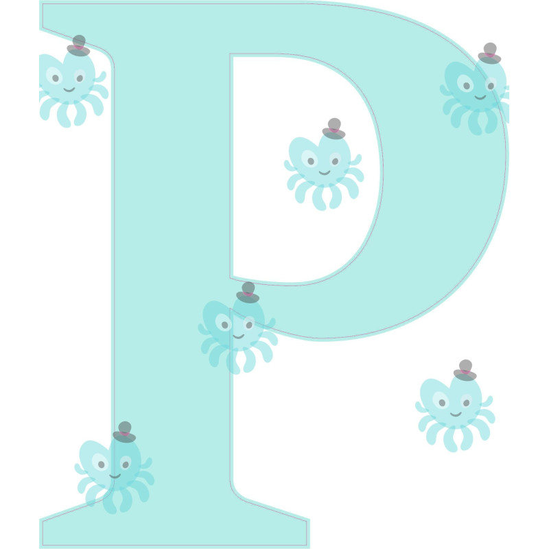 P betű falmatrica | 16 cm magas