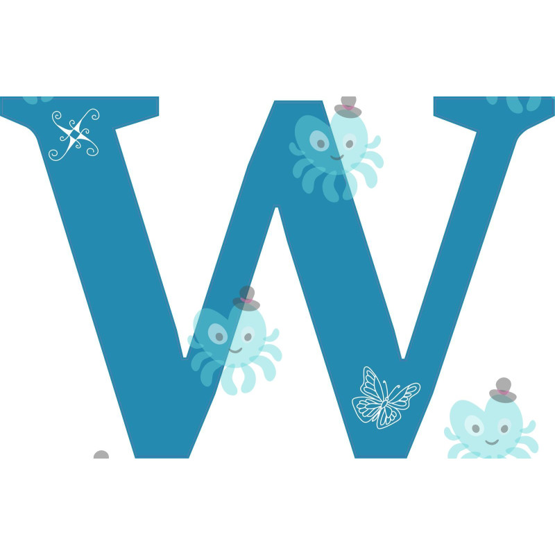 W betű falmatrica | 16 cm magas W betű falmatrica | 16 cm magas