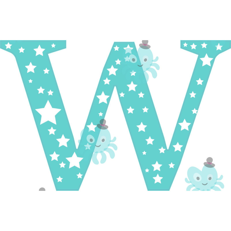 W betű falmatrica | 16 cm magas W betű falmatrica | 16 cm magas