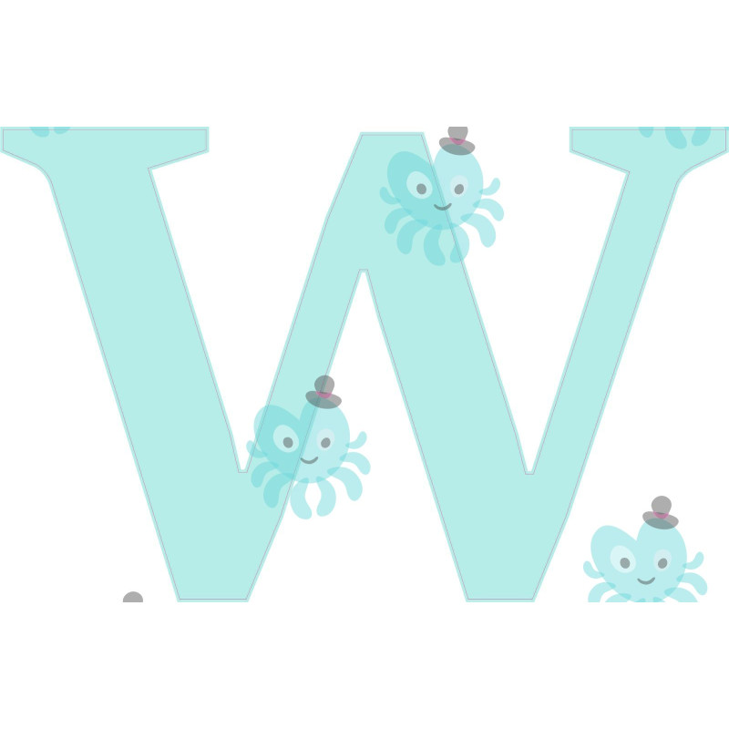 W betű falmatrica | 16 cm magas W betű falmatrica | 16 cm magas