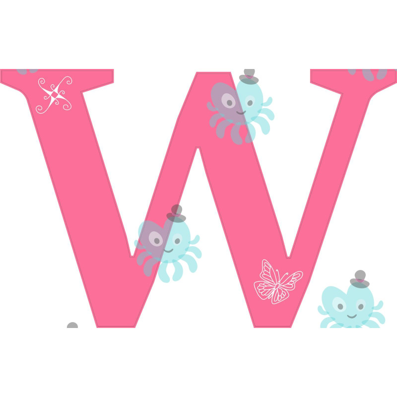 W betű falmatrica | 16 cm magas W betű falmatrica | 16 cm magas