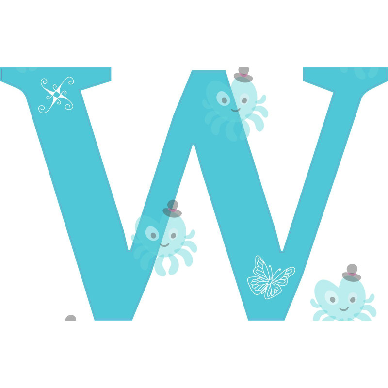 W betű falmatrica | 16 cm magas W betű falmatrica | 16 cm magas