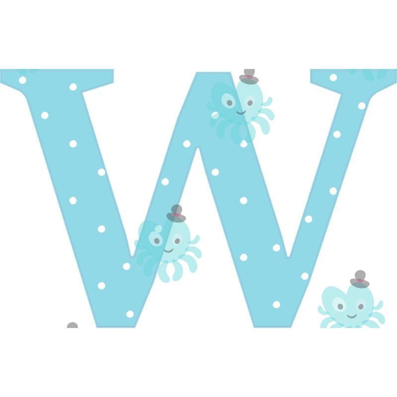 W betű falmatrica | 16 cm magas W betű falmatrica | 16 cm magas