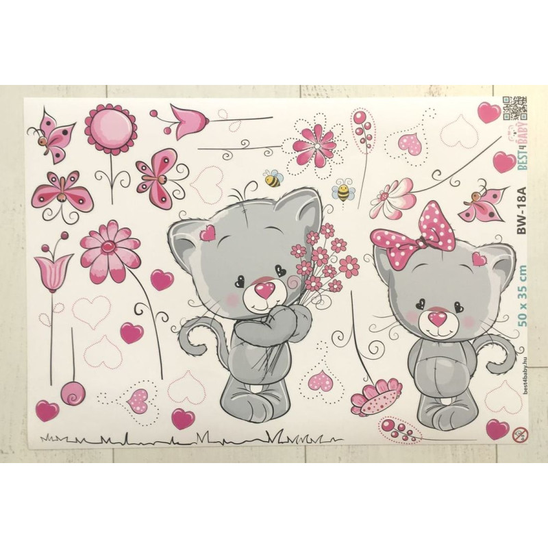 Cicák szerelmes pár | 35 db-os szett | 70 cm x 45 cm-től