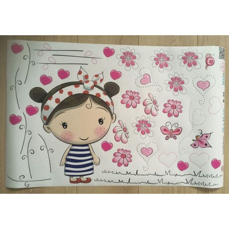 Masnis kislány falmatrica | 42 db-os szett | 70 cm x 45 cm-től