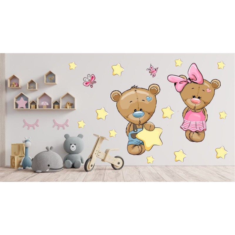 Macipár falmatrica, csillagos | 23 db-os szett | 70 cm x 45 cm-től