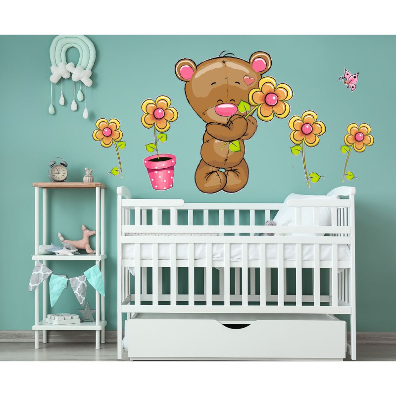 Maci virágokkal, kislány | 12 db-os szett | 70 cm x 45 cm-től Maci virágokkal, kislány | 12 db-os szett | 70 cm x 45 cm-től