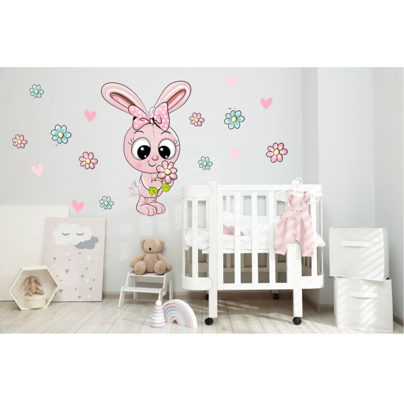 Nyuszis falmatrica | 20 db-os szett | 70 cm x 45 cm-től Nyuszis falmatrica | 20 db-os szett | 70 cm x 45 cm-től
