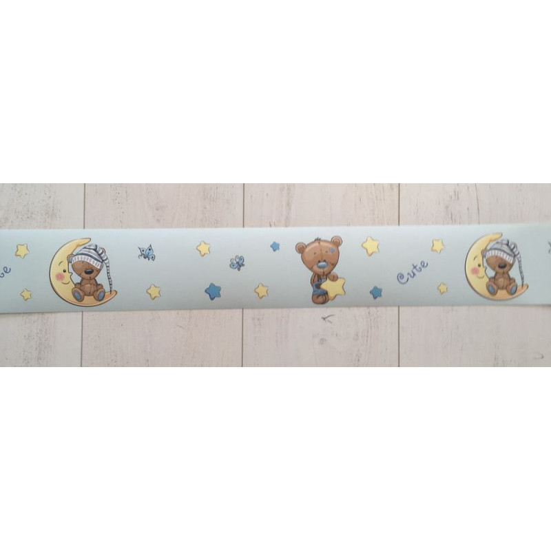 Csillagok és maci fiú bordűr | 500 cm x 10 cm