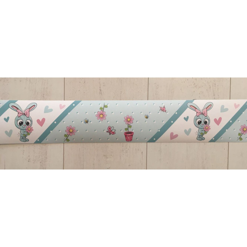 Kislány nyuszis bordűr | 500 cm x 10 cm