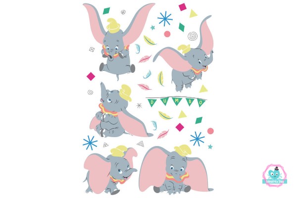 Dumbo elefánt falmatrica |  42,5  cm x 65 cm