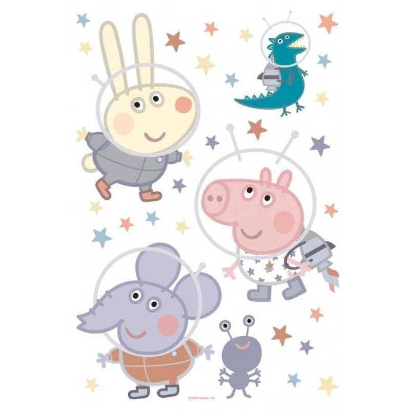 Peppa malac és nyuszi, elefánt az Űrben falmatrica | 42,5 cm x 65 cm