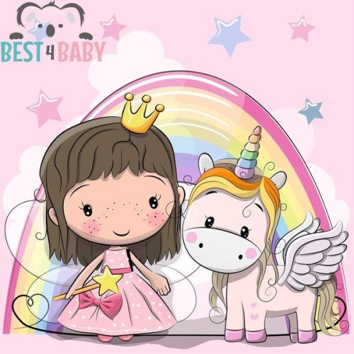 Unikornis és Hercegnő poszter | 75 cm x 75 cm-től