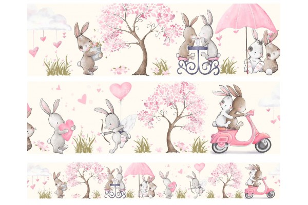 "Bunny Love" prémium bordűr |  500  cm x 14 cm
