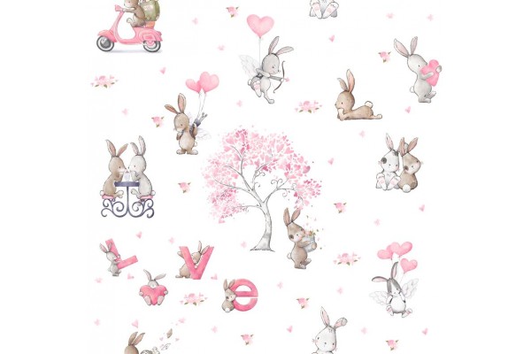 "Bunny Love" prémium tapéta | 50 cm x 250 cm