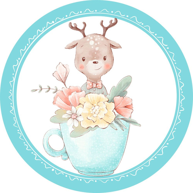 Friends andamp; Peace Őzike falmatrica, kör formájú | 50 cm x 50 cm-től Friends andamp; Peace Őzike falmatrica, kör formájú | 50 cm x 50 cm-től