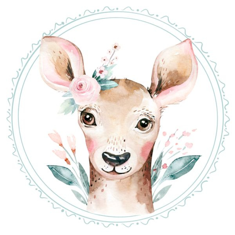 Watercolor forrest animals Őz falmatrica | 50 cm x 50 cm-től Watercolor forrest animals Őz falmatrica | 50 cm x 50 cm-től