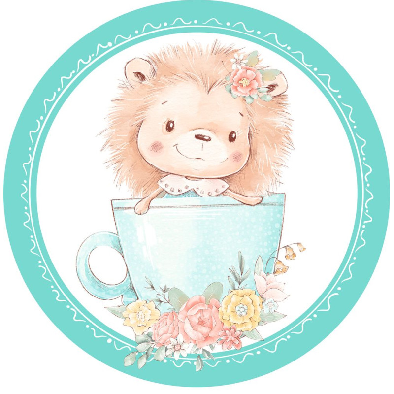 Friends andamp; Peace Oroszlán falmatrica, menta kör formájú | 50 cm x 50 cm-től