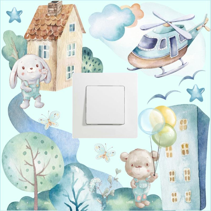 Boy's World prémium kapcsoló matrica 25 cm x 25 cm