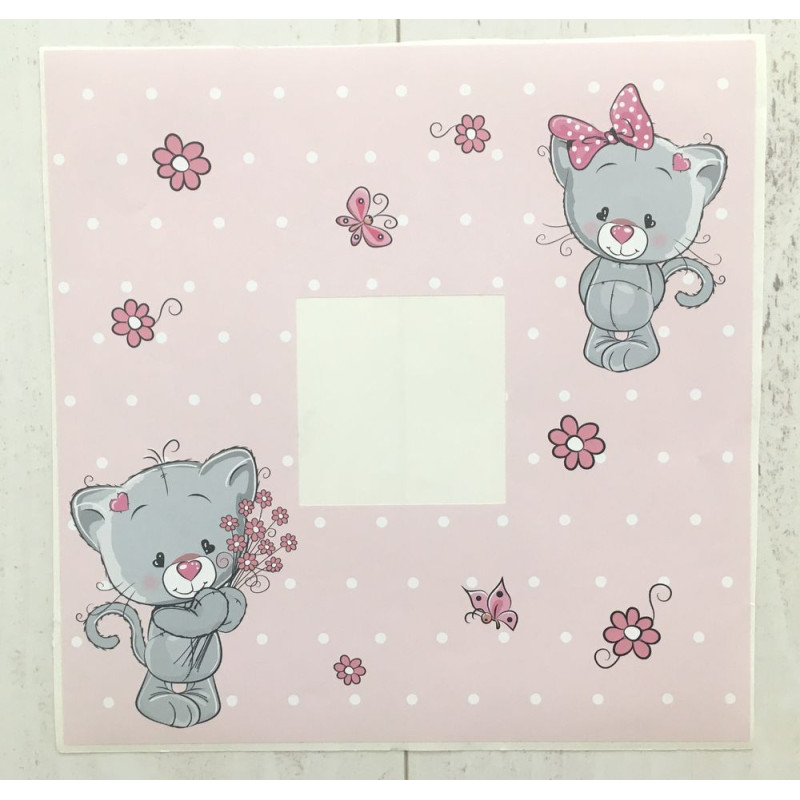 Cicás villanykapcsoló matrica 25 cm x 25 cm