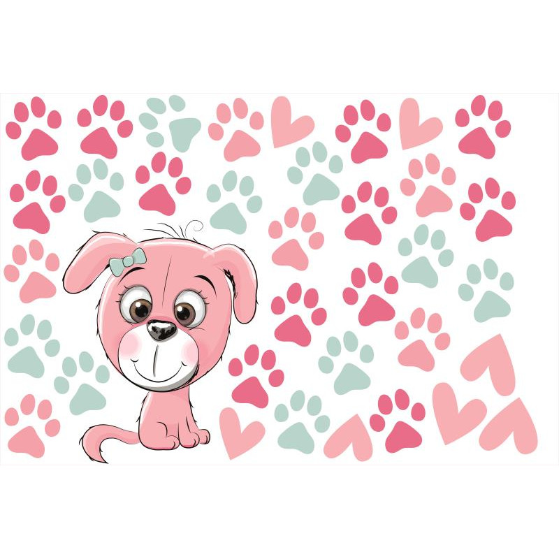 Kutyás matrica falra | 36 db-os szett | 70 cm x 45 cm-től