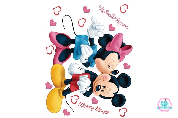 Mickey, Minnie szerelmes falmatrica |  85  cm x 65 cm