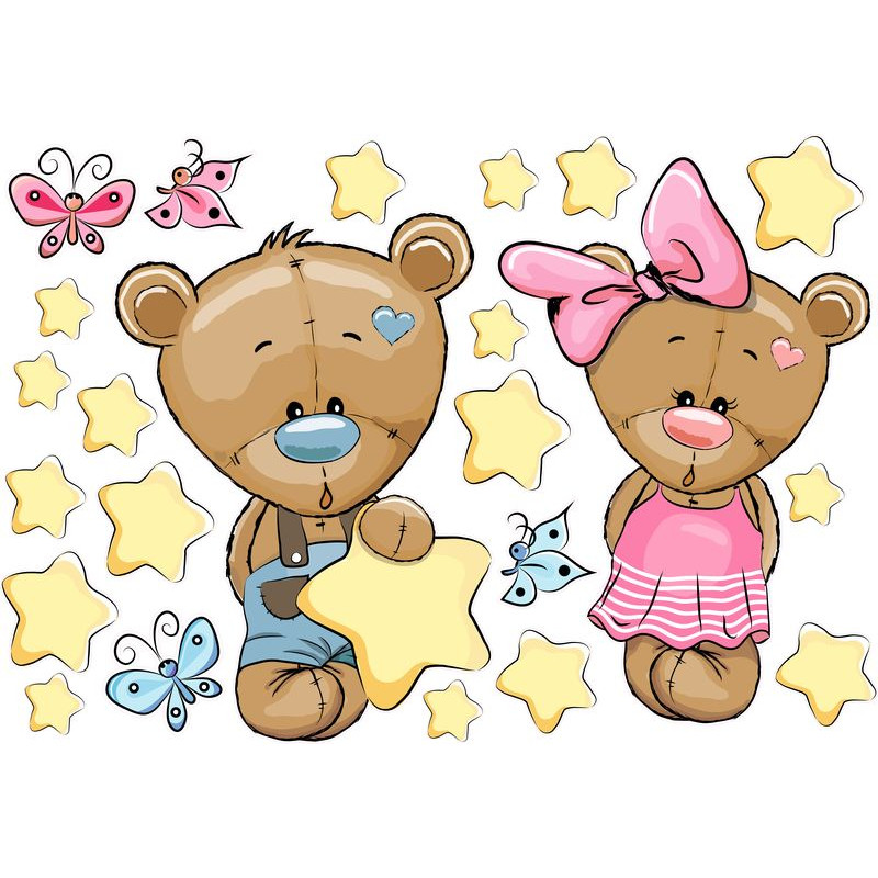 Macipár falmatrica, csillagos | 23 db-os szett | 70 cm x 45 cm-től