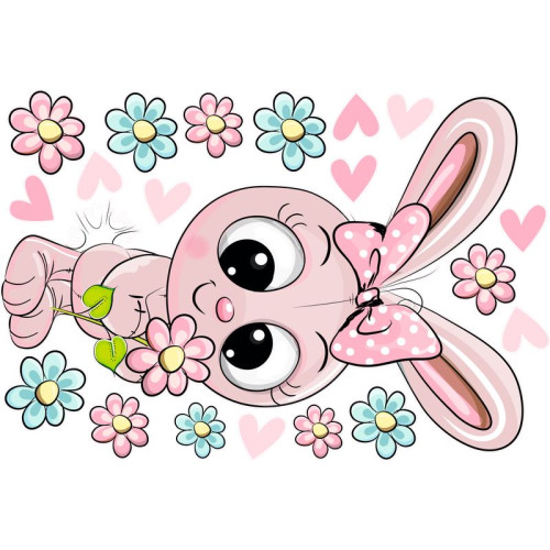 Nyuszis falmatrica | 20 db-os szett | 70 cm x 45 cm-től Nyuszis falmatrica | 20 db-os szett | 70 cm x 45 cm-től