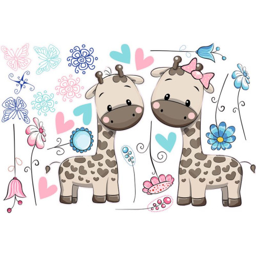 Zsiráf kislány, kisfiú falmatrica | 24 db-os szett | 70 cm x 45 cm-től Zsiráf kislány, kisfiú falmatrica | 24 db-os szett | 70 cm x 45 cm-től