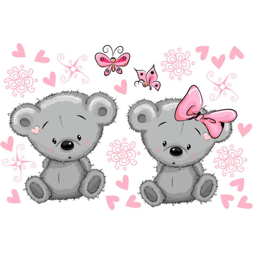 Koala kislány, pink | 27 db-os szett | 70 cm x 45 cm-től