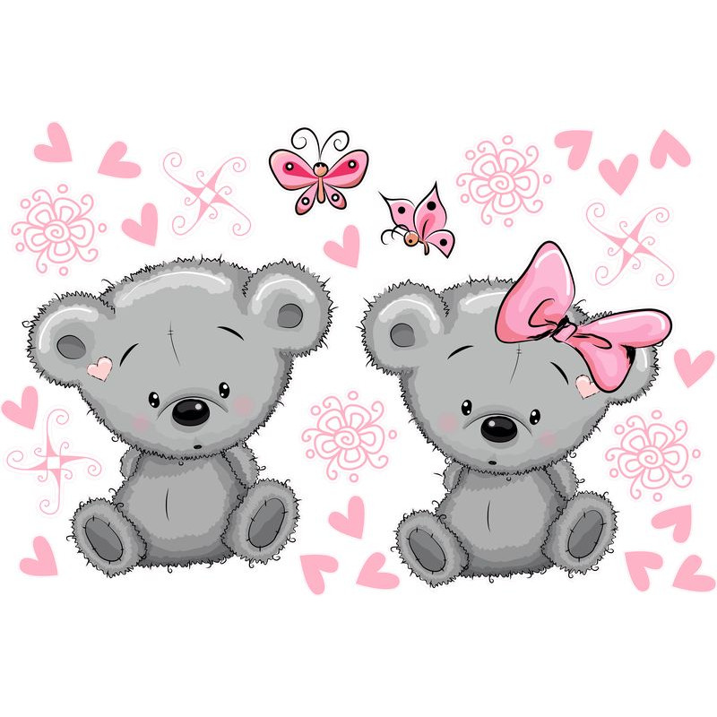 Koala kislány, pink | 27 db-os szett | 70 cm x 45 cm-től