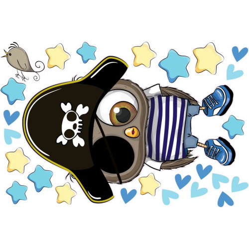 Kalóz baglyos falmatrica | 26 db-os szett | 70 cm x 45 cm-től