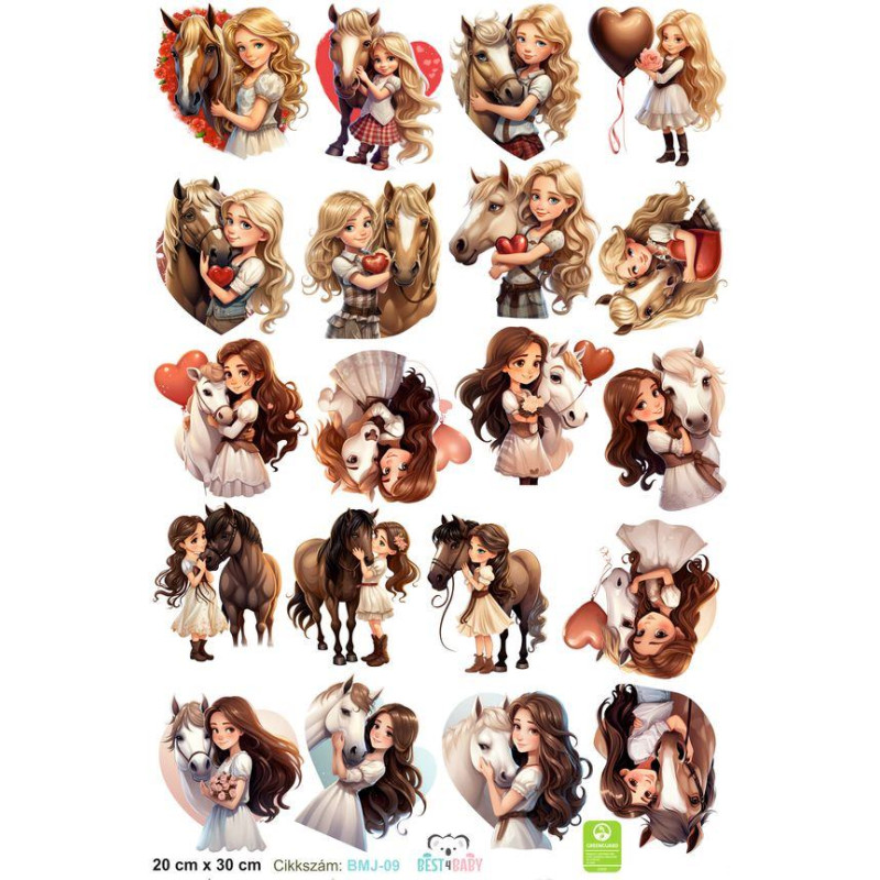 Lovas gyerek bicikli matrica | 20 cm x 30 cm Lovas gyerek bicikli matrica | 20 cm x 30 cm