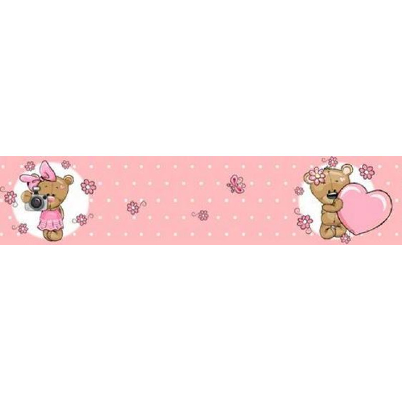 Kislány macis bordűr | 500 cm x 10 cm Kislány macis bordűr | 500 cm x 10 cm