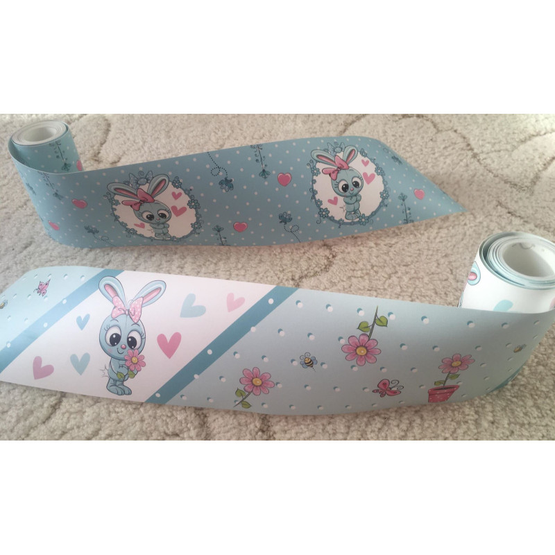 Kislány nyuszis bordűr | 500 cm x 10 cm