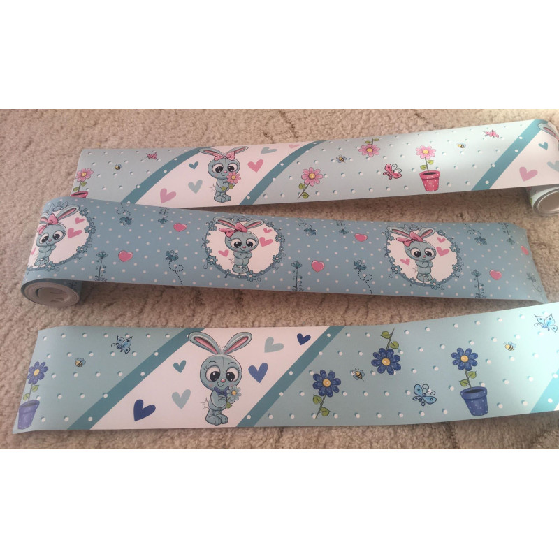 Kislány nyuszis bordűr | 500 cm x 10 cm