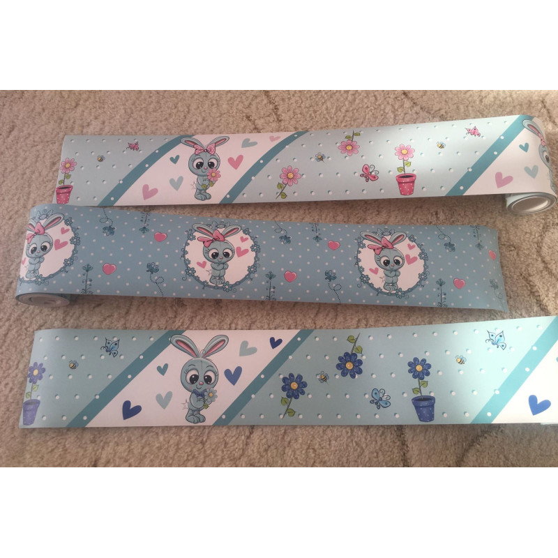 Kislány nyuszis bordűr | 500 cm x 10 cm