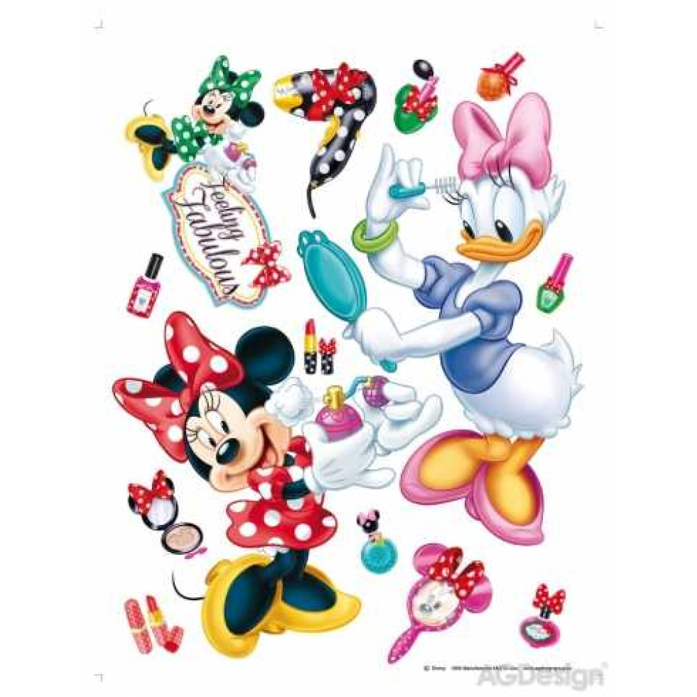 Minnie egér és Daisy kacsa szépségszalon falmatrica | 85 cm x 65 cm