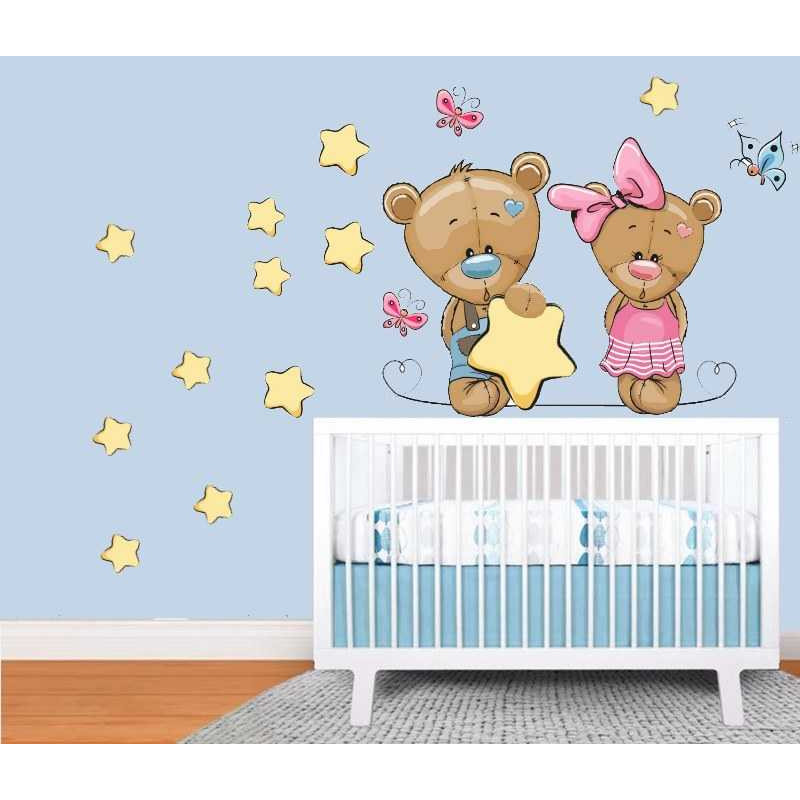 Macipár falmatrica, csillagos | 23 db-os szett | 70 cm x 45 cm-től