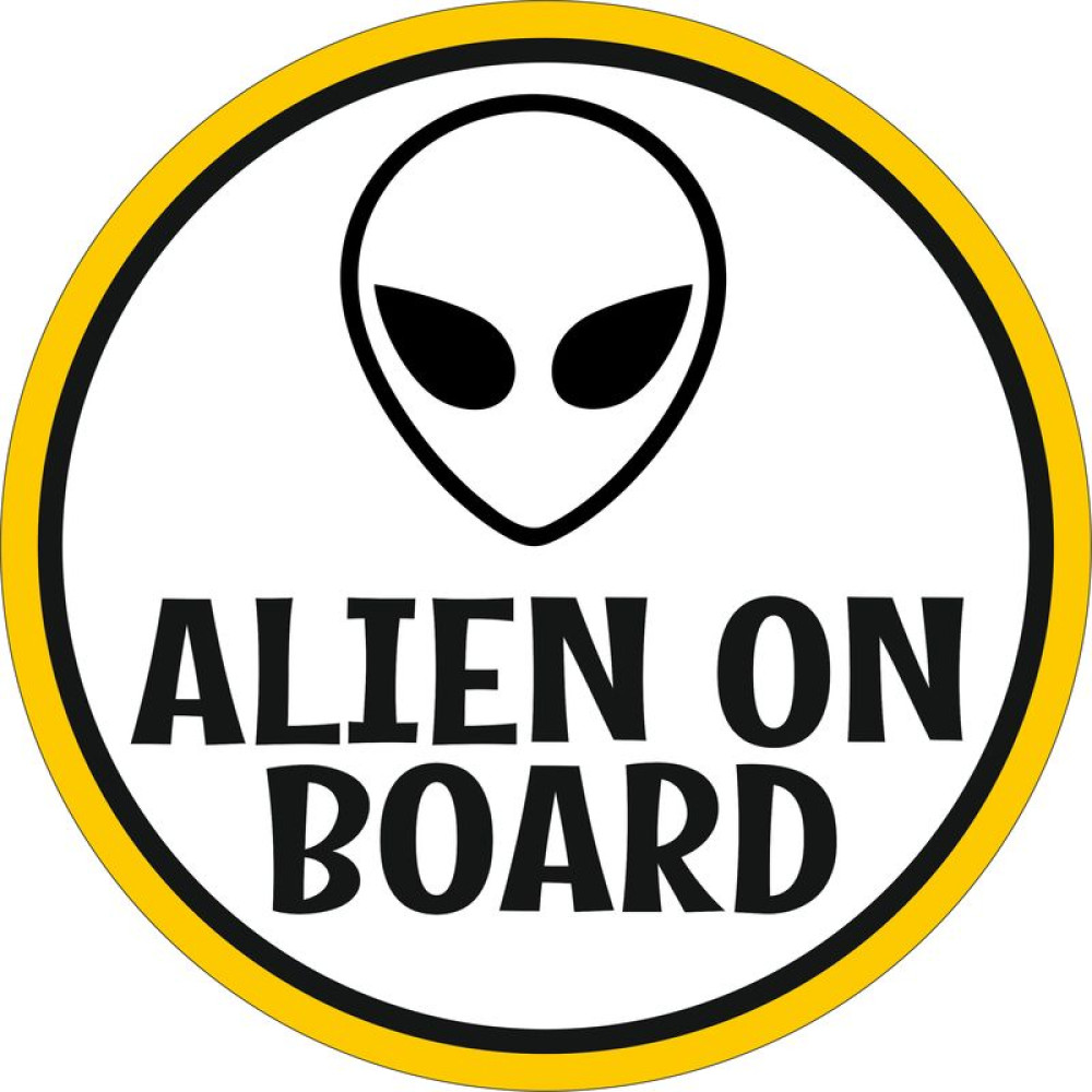 Alien on board feliratos, sárga autómatrica