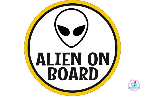 Alien on board feliratos, sárga autómatrica