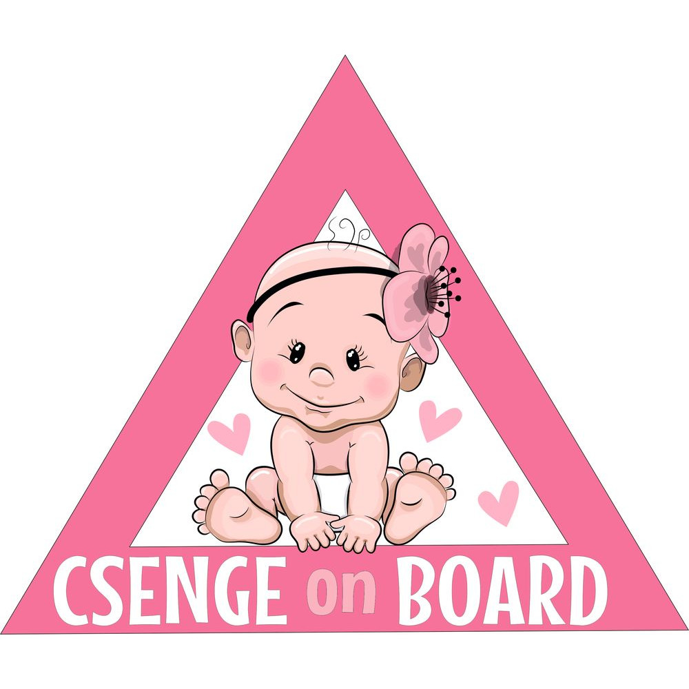 Lány név on board névre szóló kisfiú babamatrica